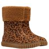 CLARKS GIRLS ANIMAL PRINT ZIP BOOT - LEOPARD ANIMAL PRINT